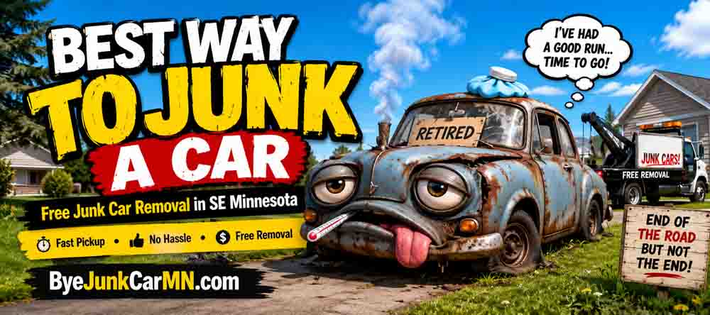 Best way to junk a car in SE Minnesota with free vehicle removal service