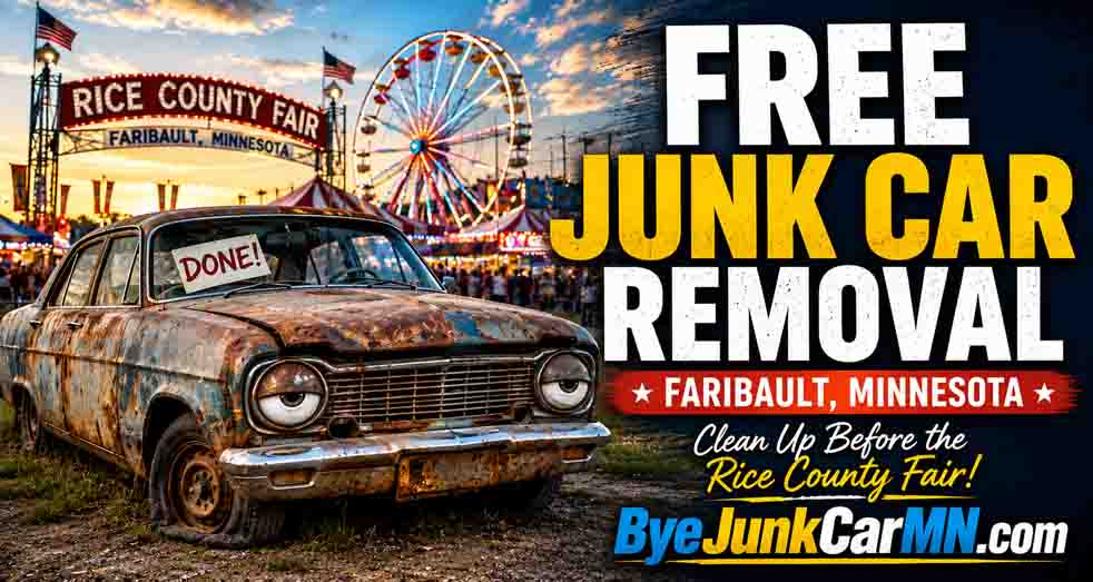 Free junk car removal service in Faribault Minnesota Rice County Fair